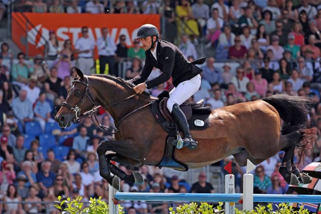 Richard Vogel GER with horse United Touch S, 1 place, winner, Rolex Grand Slam of Show Jumping, jumping competition with two rounds and jump-off, World Equestrian Festival, TSCHIO Aachen 2026, TSCHIO instead of CHIO 2026, Aachener Soers, 22 to 24 May 2026, equestrian sport, 24 05 2026, Aachener Soers Germany
