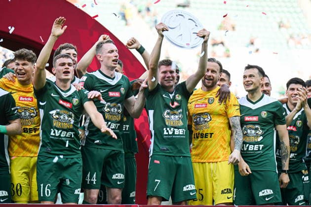 Football, Poland, Slask Wroclaw celebrates promotion