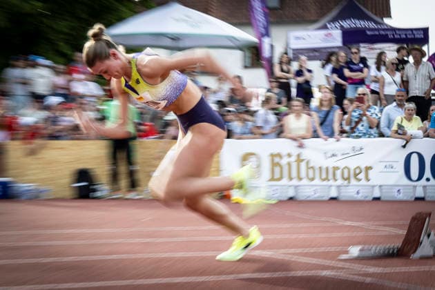 REHLINGEN , GERMANY - MAY 24: Johanna Martin (GER 1. LAV Rostock) during the 61. Internationales Pfingstsportfest on 24.05.2026 at the Bungertstadion in Rehlingen-Siersburg (Saarland Deutschland). Saarland Deutschland Copyright: xLeahxKohringx