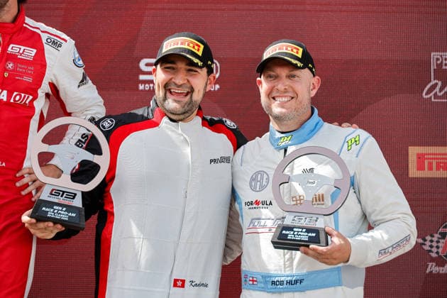 LE MANS CLASSIC SERIES 2026 - SPA-CLASSIC 69 KADOORIE Philip (hkg), HUFF Rob (gbr), Mercedes-Benz SLS AMG GT3 2012, GT3-GEN2, GT3 Revival, Podium portrait during the 2026 Spa-Classic, 2nd round of the Le Mans Classic Series 2026, from May 22 to 24 in Circuit de Spa-Francorchamps, in Stavelot, Belgium - StavelotBelgium  Copyright: xPauloxMariax