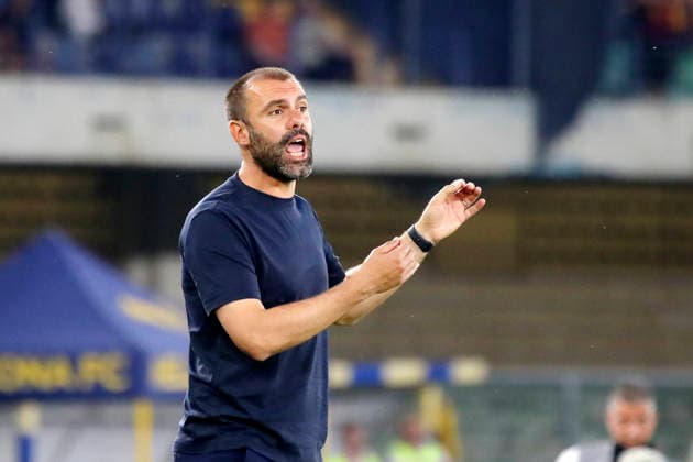Verona™s head coach Paolo Sammarco during the Serie A soccer match between Hellas Verona and Roma at the Bentegodi Stadium in Verona, north west Italy - Sunday , May 24 , 2026. - Soccer .  Copyright: xPaolaxGarbuio Lapressex