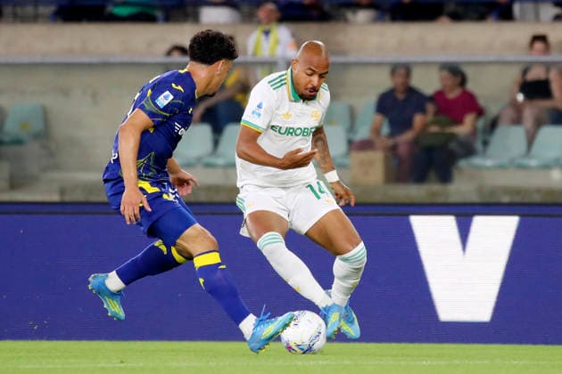 Roma™s Donyell Malen during the Serie A soccer match between Hellas Verona and Roma at the Bentegodi Stadium in Verona, north west Italy - Sunday , May 24 , 2026. - Soccer .  Copyright: xPaolaxGarbuio Lapressex