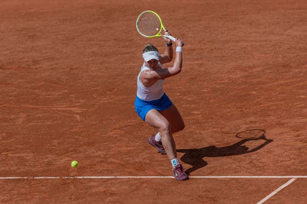 2026 French Open - Day One Barbora Krejcikova returns the ball against Hailey Baptiste during the Roland Garros Grand Slam Tournament on Day 01 in Paris, France, on May 24, 2026. Paris France  Copyright: xRobertxSzaniszlox originalFilename:szaniszlo-notitle260524_nphO9.jpg