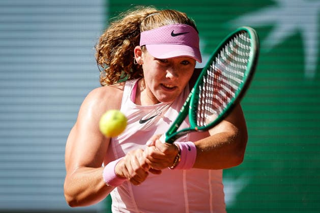 May 24, 2026, Paris, France, France: Mirra ANDREEVA of Russia during the first day of the Roland-Garros 2026, French Open 2026, Grand Slam tennis tournament at Roland-Garros Stadium on May 24, 2026 in Paris, France. Roland Garros 2026 - Day 1  - ZUMAm308 20260524_zsp_m308_068 Copyright: xMatthieuxMirvillex