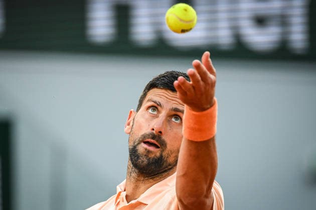 May 24, 2026, Paris, France, France: Novak DJOKOVIC of Serbia during the first day of the Roland-Garros 2026, French Open 2026, Grand Slam tennis tournament at Roland-Garros Stadium on May 24, 2026 in Paris, France. Roland Garros 2026 - Day 1  - ZUMAm308 20260524_zsp_m308_075 Copyright: xMatthieuxMirvillex