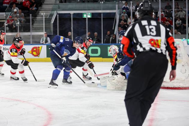 Ice hockey, Eishockey - IIHF WC 2026 ZURICH,SWITZERLAND,24.MAY.26 - ICE HOCKEY - IIHF Ice Hockey World Championship, WM, Weltmeisterschaft 2026, group stage, Austria vs Finland. Image shows Patrik Puistola (FIN).  GEPAxpictures xMaticxKlansek