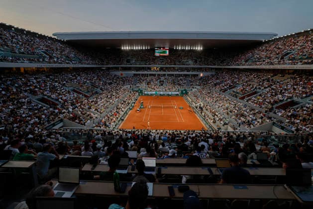May 24, 2026, Paris, Paris, France: Giovanni MPETSHI PERRICARD (FRA) vs Novak DJOKOVIC (SRB) First night session, in action during the tennis Grand Slam of Roland Garros 2026, at Roland Garros Stadium - on May 24 2026 .Paris - France Tennis Grand Slam Of Roland Garros 2026  - ZUMAb253 20260524_zsp_b253_018 Copyright: xLoicxBaratouxx