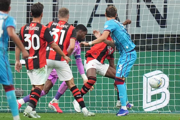 Cagliari s head coach Juan Rodriguez scores 1-2 during the Serie A soccer match between Milan and Cagliari at the San Siro Stadium in Milan , north Italy - Saturday , May 24 , 2026. - Soccer .  Copyright: xSpada LaPressex