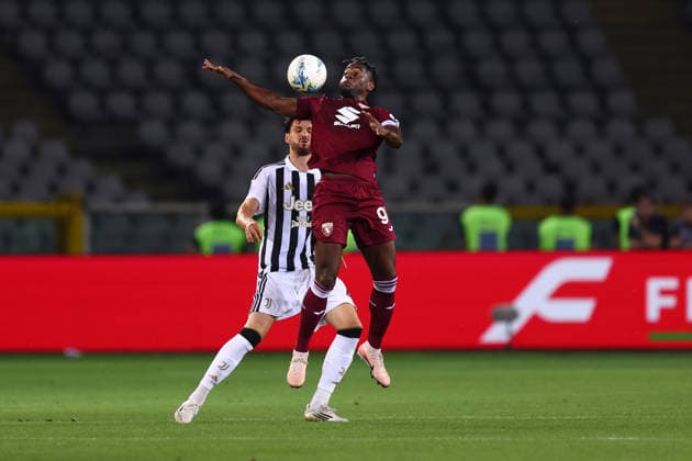 Duvan Zapata (Torino Fc) controls the ball, Serie A, Torino FC v Juventus Fc , Olimpico, May 24, 2026, Turin, Italy.