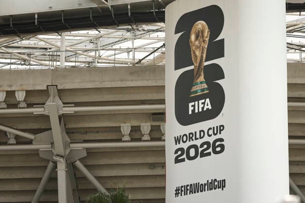 Preparation For FIFA World Cup, WM, Weltmeisterschaft, Fussball 2026 FIFA World Cup 2026 signage is displayed at SoFi Stadium in Inglewood, California, on May 23, 2026. Inglewood United States  Copyright: xMichaelxYanowx originalFilename:yanow-preparat260523_np2HT.jpg