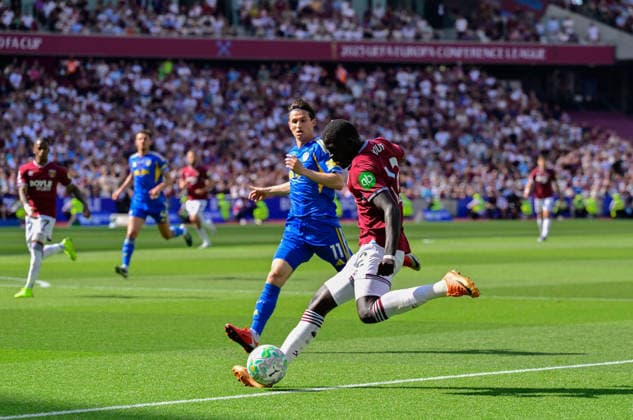 West Ham United v Leeds United, London, UK - 24 May 2026 El Hadji Malick Diouf of West Ham United during the Premier League match between West Ham United and Leeds United at The London Stadium, London on 24 May 2026. ( London The London Stadium London England Copyright: xAlanxStanford PPAUKx PPA-277411