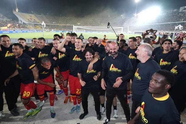 US Lecce v Genoa CFC - Serie A Players of Lecce react at the end of the Serie A match between US Lecce and CFC Genoa in Lecce, Italy, on May 24, 2026. Lecce Italy  Copyright: xGabrielexMaricchiolox originalFilename:maricchiolo-usleccev260524_npME5.jpg