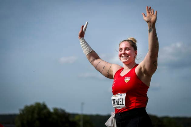 REHLINGEN , GERMANY - MAY 24: Alina Kenzel (GER VfB Stuttgart 1893) during the 61. Internationales Pfingstsportfest on 24.05.2026 at the Bungertstadion in Rehlingen-Siersburg (Saarland Deutschland). Saarland Deutschland Copyright: xAxelxKohringx
