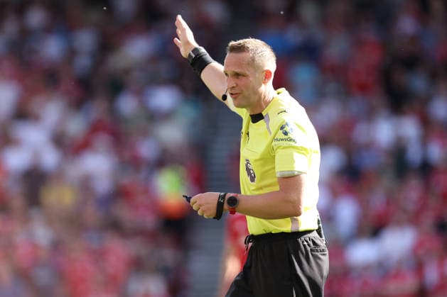 Nottingham Forest v Bournemouth, Premier League Referee Craig Pawson gestures during the Premier League match between Nottingham Forest and Bournemouth at the City Ground, Nottingham, UK on 24 May 2026. Editorial use only DataCo restrictions apply See www.football-dataco.com , Copyright: xJezxTighex PSI-24298-0151