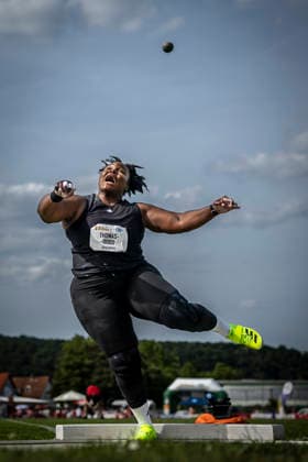 REHLINGEN , GERMANY - MAY 24: Danniel Thomas-Dodd (JAM Jamaika) during the spot put of the 61. Internationales Pfingstsportfest on 24.05.2026 at the Bungertstadion in Rehlingen-Siersburg (Saarland Deutschland). Saarland Deutschland Copyright: xAxelxKohringx