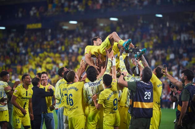 Alfonso Pedraza Villarreal CF celebrates during the LaLiga EA Sports match between Villarreal CF and Atletico Madrid at Estadio de la Ceramica on May 24, 2026 in Villarreal, Spain Photo by Maria Jose Segovia DeFodi Images