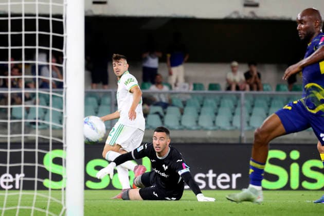 Roma™s Stephan El Shaarawy goal 0-2 during the Serie A soccer match between Hellas Verona and Roma at the Bentegodi Stadium in Verona, north west Italy - Sunday , May 24 , 2026. - Soccer .  Copyright: xPaolaxGarbuio Lapressex