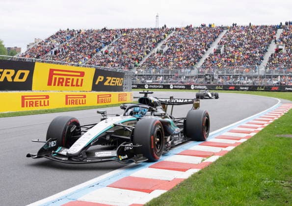 May 24, 2026, Montreal, Qc, CANADA: Mercedes driver George Russell of the United Kingdom drives during Formula One auto racing Canadian Grand Prix in Montreal on Sunday, May 24, 2026. Canada News - May 24, 2026  - ZUMAc35_ 20260524_zaf_c35_073 Copyright: xChristinnexMuschix