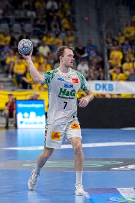 Felix Claar SCM, 7 , on the ball, cropped, full body, single image, single photo, action, action, 24 05 2026, Mannheim Germany , Handball, Bundesliga, Rhein Neckar Löwen SC Magdeburg xozx