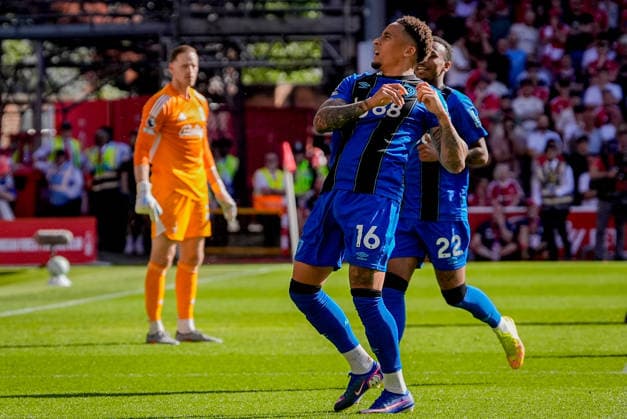 Nottingham Forest v Bournemouth - Premier League Marcus Tavernier of Bournemouth celebrates his goal to make it 1-1 during the Premier League match between Nottingham Forest and Bournemouth at City Ground in Nottingham, United Kingdom, on May 24, 2026. Nottingham United Kingdom  Copyright: xNewsxImagesx originalFilename:cosgrove-premierl260524_npk2Q.jpg