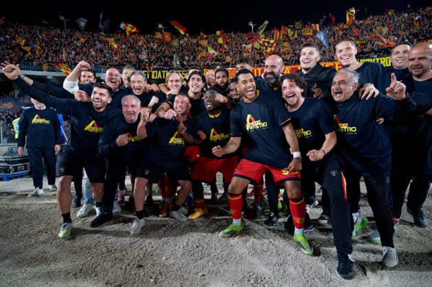 IPA85050197 - players of US Lecce celebrates during US Lecce vs Genoa CFC, Italian soccer Serie A match in Lecce, Italy, May 24 2026  Copyright: xEmmanuelexMastrodonato IPAxSportx xx 85050197