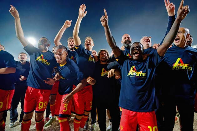 IPA85050176 - players of US Lecce celebrates during US Lecce vs Genoa CFC, Italian soccer Serie A match in Lecce, Italy, May 24 2026  Copyright: xEmmanuelexMastrodonato IPAxSportx xx 85050176
