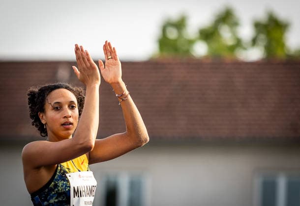 61 International Whitsun Sports Festival Rehlingen Siersburg, 24 05 2026 Applause Malaika Mihambo GER LG Kurpfalz is delighted after her 6.82 meters in the sixth and final attempt in the womens long jump competition Mihambo finally wins by one centimeter in a thrilling and exciting competition 61 International Whitsun Sports Festival on 24 05 2026 at the Bungert Stadium in Rehlingen Siersburg Saarland Copyright: xBEAUTIFULxSPORTS R.xSchmittx