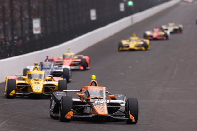 INDIANAPOLIS, IN - MAY 24: Romain Grosjean of the 18 BMax Honda goes into turn one during the NTT IndyCar, Indy Car, IRL, USA Series Indianapolis 500 presented by Gainbridge on May 24, 2026 at Indianapolis Motor Speedway at the Indianapolis, IN. (Photo by Jeffrey Brown Icon Sportswire) AUTO: MAY 24 NTT IndyCar Series Indianapolis 500 presented by Gainbridge EDITORIAL USE ONLY Icon052426047500