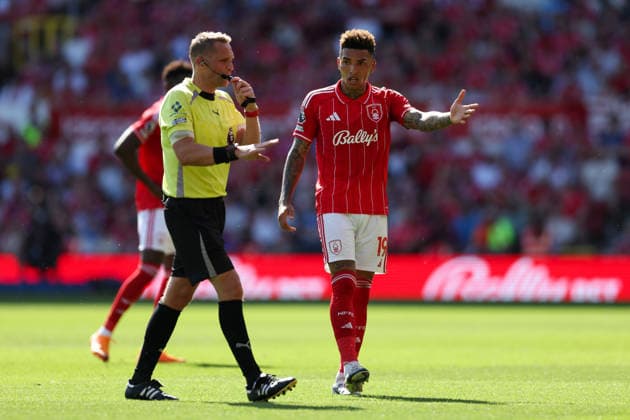 Nottingham, England, 24th May 2026. Igor Jesus of Nottingham Forest reacts during the Nottingham Forest vs AFC Bournemouth Premier League match at the City Ground, Nottingham. Picture credit should read: Jessica Hornby Sportimage EDITORIAL USE ONLY. No use with unauthorised audio, video, data, fixture lists, club league logos or live services. Online in-match use limited to 120 images, no video emulation. No use in betting, games or single club league player publications. SPI_082_JH_NOTTINGHAM_FOREST_BOURNEMOUTH SPI-4820-0082