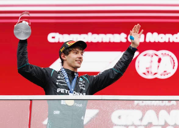 May 24, 2026, Montreal, Quebec, Canada: Race winner Andrea Kimi Antonelli of Italy and Mercedes AMG Petronas F1 Team on the podium with his trophy during the F1 Grand Prix of Canada at Circuit Gilles-Villeneuve on May 24, 2026 in Montreal, Quebec. F1 2026: Canada Grand Prix : Race  - ZUMAc132 20260524_fap_c132_009 Copyright: xAndrewxChinx