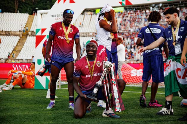 Mohamed Ali Diadie seen during Taca de Portugal 2026 final game between teams of Sporting CP and SCU Torreense (Luis Loureiro Ball Raw Images PT) Lisboa Estadio Nacional Jamor Portugal Copyright: xLuisxLoureirox luisloureiro_finaltacadeportugal2526_2-45