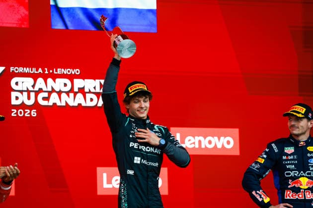 F1 - CANADIAN GRAND PRIX 2026 Podium KIMI ANTONELLI Andrea (ita), Mercedes AMG F1 Team W16, portrait during the Formula 1 Grand Prix du Canada 2026, 5th round of the 2026 Formula One World Championship, WM, Weltmeisterschaft from May 22 to 24, 2026 on the Circuit Gilles Villeneuve, in MontrÃ al, Canada - MontrÃ alCanada  Copyright: xFLORENTxGOODENx