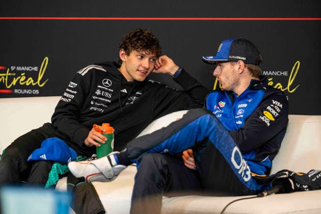 F1 - CANADIAN GRAND PRIX 2026 KIMI ANTONELLI Andrea (ita), Mercedes AMG F1 Team W16, VERSTAPPEN Max (nld), Red Bull Racing Ford RB22, portrait during the Formula 1 Grand Prix du Canada 2026, 5th round of the 2026 Formula One World Championship, WM, Weltmeisterschaft from May 22 to 24, 2026 on the Circuit Gilles Villeneuve, in Montrà al, Canada - Montrà alCanada Copyright: xCharlyxLopezx