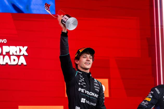 F1 - CANADIAN GRAND PRIX 2026 KIMI ANTONELLI Andrea (ita), Mercedes AMG F1 Team W16, portrait podium during the Formula 1 Grand Prix du Canada 2026, 5th round of the 2026 Formula One World Championship, WM, Weltmeisterschaft from May 22 to 24, 2026 on the Circuit Gilles Villeneuve, in MontrÃ al, Canada - MontrÃ alCanada  Copyright: xALBERTOxVIMERCATIx