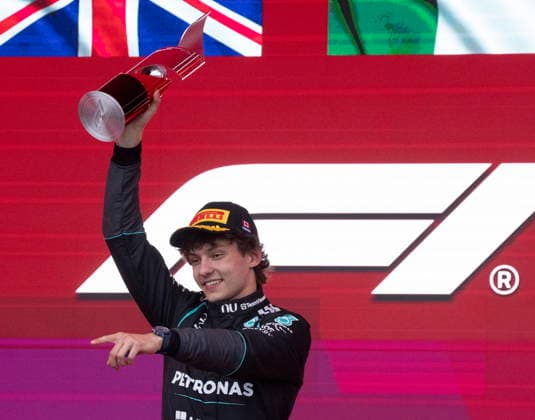 May 24, 2026, Montreal, Qc, CANADA: Mercedes driver Kimi Antonelli of Italy hoists his trophy following his win at the Formula One auto racing Canadian Grand Prix in Montreal on Sunday, May 24, 2026. Canada News - May 24, 2026  - ZUMAc35_ 20260524_zaf_c35_093 Copyright: xChristinnexMuschix