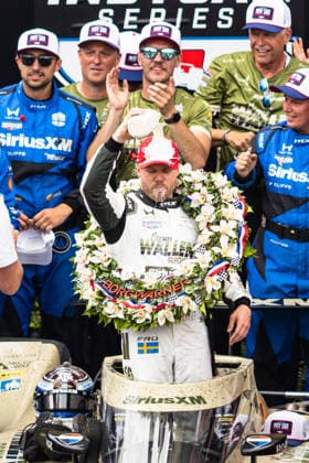 May 24, 2026, Indianapolis, Indiana, USA: FELIX ROSENQVIST (60) Meyer Shank Racing takes a milk bath after winning the 110th running of the Indianapolis 500 on May 24th, 2026 at the Indianapolis Motor Speedway in Indianapolis, Indiana. IndyCar, Indy Car, IRL, USA 2026: Indianapolis 500  - ZUMAs355 20260524_zsp_s355_029 Copyright: xJustinxSickingx