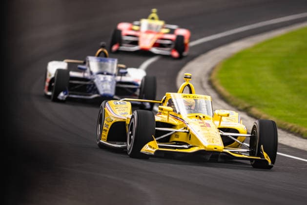 May 24, 2026, Indianapolis, Indiana, USA: SCOTT MCLAUGHLIN (3) Team Penske drives out of turn four during the 110th running of the Indianapolis 500 on May 24th, 2026 at the Indianapolis Motor Speedway in Indianapolis, Indiana. IndyCar, Indy Car, IRL, USA 2026: Indianapolis 500  - ZUMAs355 20260524_zsp_s355_013 Copyright: xJustinxSickingx