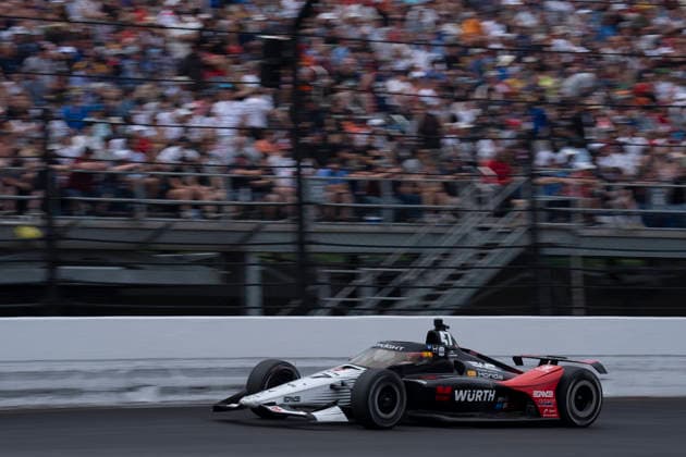 May 24, 2026, Speedway, Indiana, USA: Mick Schumacher, driver of the 47 Rahal Letterman Lanigan Racing Honda during the Indy 500 at the Indianapolis Motor Speedway. IndyCar, Indy Car, IRL, USA - Indy 500  - ZUMAd212 20260524_zsp_d212_001 Copyright: xRichardxDolex