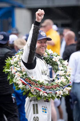 May 24, 2026, Speedway, Indiana, USA: Felix Rosenqvist, (Sweden) driver of the 60 Meyer Shank Racing Honda wins the 110th running of the Indy 500 at the Indianapolis Motor Speedway. IndyCar, Indy Car, IRL, USA - Indy 500  - ZUMAd212 20260524_zsp_d212_015 Copyright: xRichardxDolex