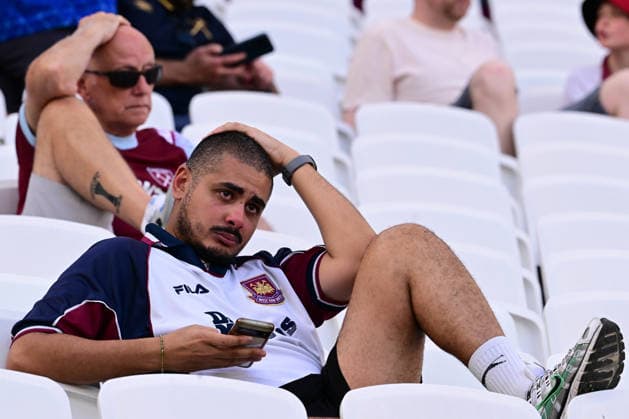 West Ham United v Leeds United, Premier League West Ham United fans during the Premier League match between West Ham United and Leeds United at the London Stadium, London, UK, on 24 May 2026. London London Stadium UK Editorial use only DataCo restrictions apply See www.football-dataco.com , Copyright: xPaulxBockingx PSI-24301-0152
