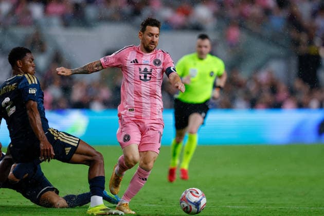 May 24, 2026, Miami, Florida, USA: Inter Miami forward Lionel Messi (10) controls a ball during a Major League Soccer match between Inter Miami CF and Philadelphia Union at NU Stadium, Miami. Miami USA - ZUMAa257 20260524_zsp_a257_028 Copyright: xChrisxArjoonx