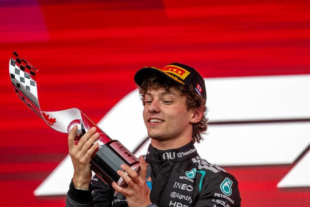 MONTREAL, CANADA: Andrea Kimi Antonelli, racing for the Mercedes team during the 2026 Formula 1 Canadian Grand Prix at the Circuit Gilles Villeneuve in Montreal, Canada