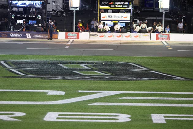 CHARLOTTE, NC - MAY 24: The late Kyle Busch s 8 is painted on the infield grass during the running of the NASCAR, Motorsport, USA Cup Series Coca-Cola 600 on May 24, 2026 at Charlotte Motor Speedway in Charlotte, NC. (Photo by Jeff Robinson Icon Sportswire) AUTO: MAY 24 NASCAR Cup Series Coca-Cola 600 EDITORIAL USE ONLY Icon2605248452600