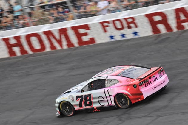 CHARLOTTE, NC - MAY 24: Katherine Legge ( 78 Live Fast Motorsports e.l.f. Cosmetics Chevrolet) races into turn 4 during the running of the NASCAR, Motorsport, USA Cup Series Coca-Cola 600 on May 24, 2026 at Charlotte Motor Speedway in Charlotte, NC. (Photo by Jeff Robinson Icon Sportswire) AUTO: MAY 24 NASCAR Cup Series Coca-Cola 600 EDITORIAL USE ONLY Icon2605247518600
