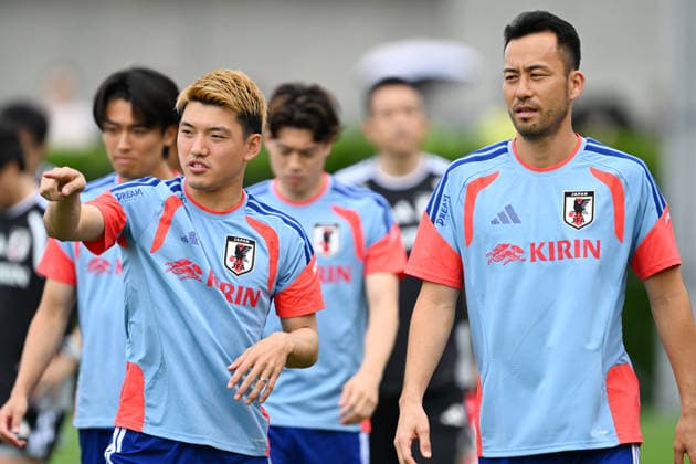 (L-R) Ritsu Doan (JPN), Maya Yoshida (JPN), MAY 25, 2026 - Football Soccer : Japan training camp in Japan. Noxthirdxpartyxsales  aflo_331917423
