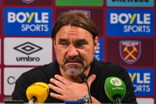 West Ham United v Leeds United - Premier League Daniel Farke, manager of Leeds United, gives a press conference, PK, Pressekonferenz during the Premier League match between West Ham United and Leeds United at the London Stadium in Stratford, United Kingdom, on May 24, 2026. Stratford Greater London United Kingdom  Copyright: xMIxNewsx originalFilename:fletcher-westhamu260524_npXSH.jpg