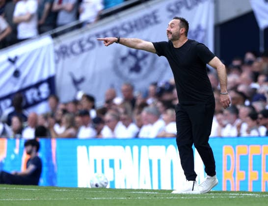 Roberto De Zerbi (Spurs manager) at the Tottenham Hotspur v Everton EPL match, at the Tottenham Hotspur Stadium, London, UK on 24th May, 2026. 