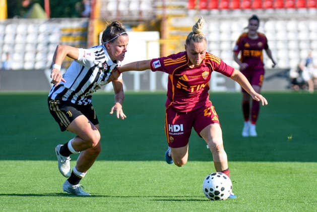 IPA85057682 - Giada Greggi (Roma) in action against Ana Capeta (Juventus) during Final - Juventus FC vs AS Roma, Italian Coppa Italia Women football match in Vicenza, Italy, May 24 2026  Copyright: xEttorexGriffoni IPAxSportx xx 85057682
