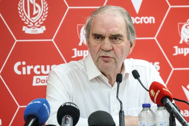 Football, Belgium, Standard Liège, Press conference on the riots in the match against Charleroi