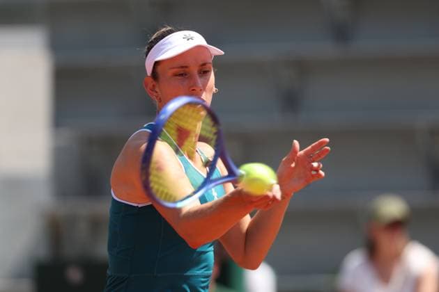 Belgian Elise Mertens pictured during a first round match in the women s singles between German Maria and Belgian Mertens at the Roland Garros French Open tennis tournament, in Paris, France, Monday 25 May 2026. This year s tournament takes place from 18 May to 07 June. VIRGINIExLEFOUR  x174990689x